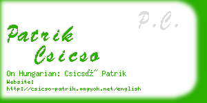 patrik csicso business card